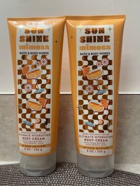NWT Bath & Body Works Sunshine Mimosa Ultimate Hydration Body Cream Set